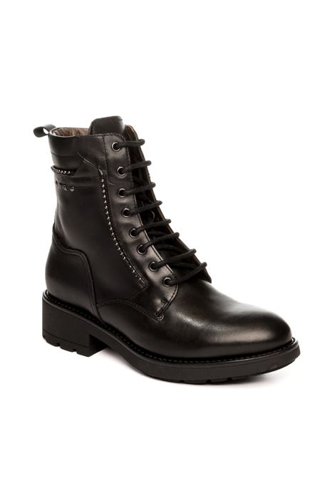 Black leather ankle boot NERO GIARDINI | 411871GUANTO-100